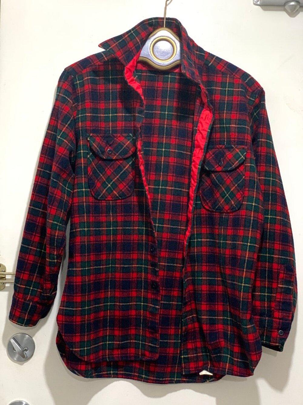 VINTAGE PENDLETON WOOL PLAID CASUAL BUTTON-DOWN SHIRTS SIZE L